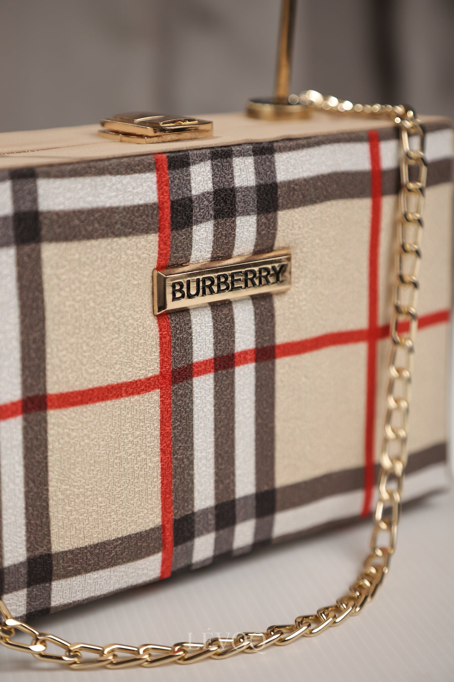 Burberry Cream Sided Clutch