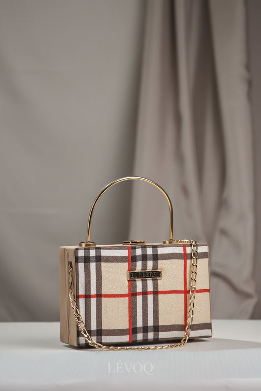 Burberry Cream Sided Clutch