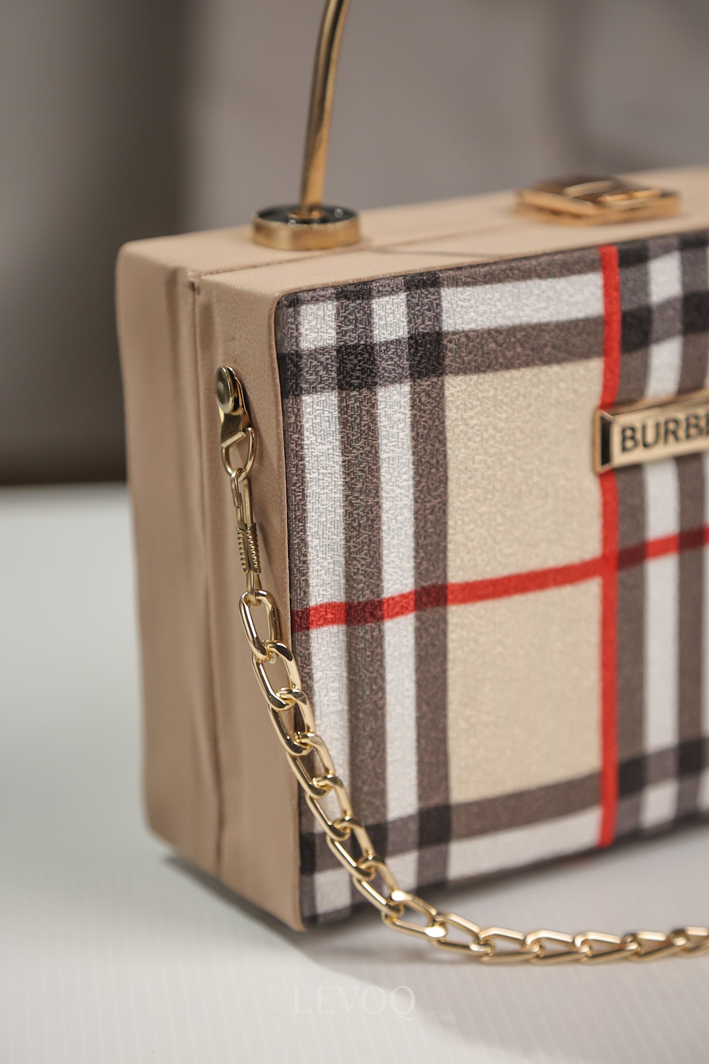 Burberry Cream Sided Clutch