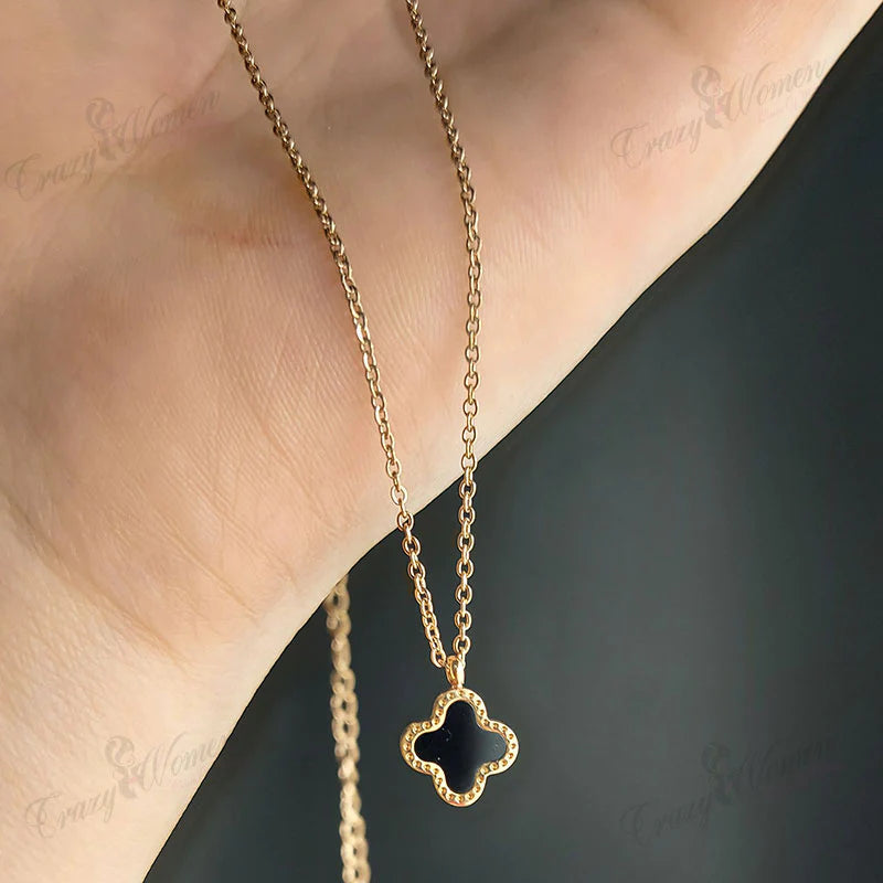 Two Sided Clover Necklace