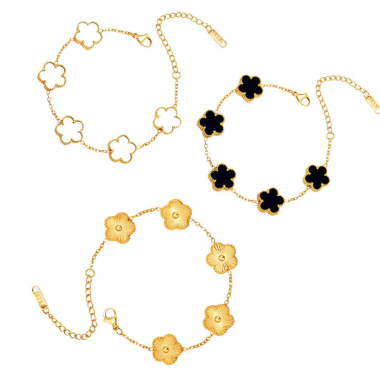 Trio Clover Bracelet Set